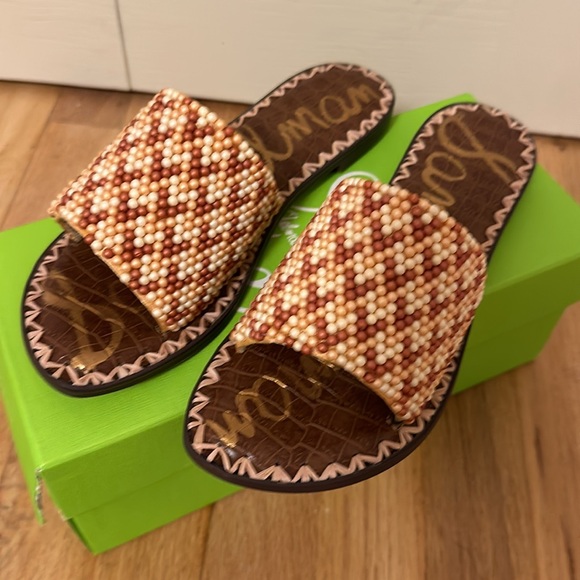 New Sam Edelman Sandals Gunner Beaded Slides size 7 - Picture 6 of 7